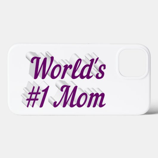 Mom purple text iPhone case Case-Mate iPhoneケース (裏面 (横))
