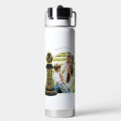 MOM Queen of my life, Golden Script Black Chess  ウォーターボトル (背面)