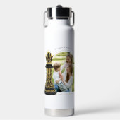 MOM Queen of my life, Golden Script Black Chess  ウォーターボトル (正面)