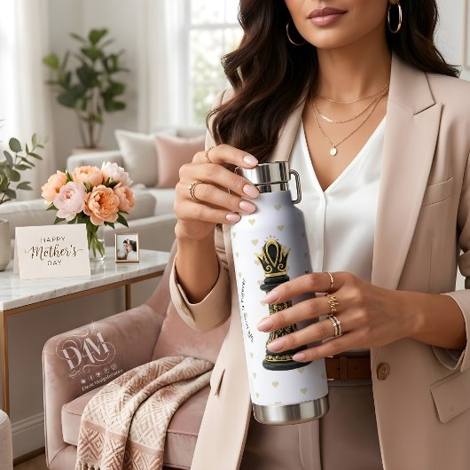 MOM Queen of my life, Golden Script Black Chess  ウォーターボトル