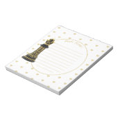 MOM Queen of my life, Golden Script Black Chess  ノートパッド (回転)