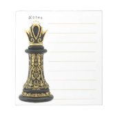 MOM Queen of my life, Golden Script Black Chess  ノートパッド (正面)