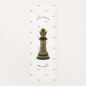 MOM Queen of my life, Golden Script Black Chess  ヨガマット (正面)