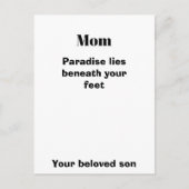 Mom Quote Post card Mom's Gift ポストカード (正面)