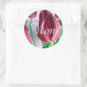 Mom Rosey Tulipsステッカー ラウンドシール (バッグ)