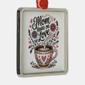 Mom Runs On Love メタルオーナメント (右)