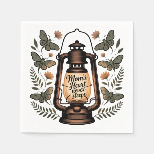 Mom’s Heart Never Sleeps スタンダードカクテルナプキン (正面)