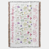 Mom’s Holiday Hugs Wrap – Seamless Wildflower Edit スローブランケット (正面縦)