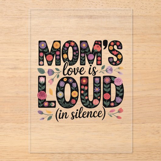 Mom’s Love Is Loud (In Silence) アクリル招待状 (正面)