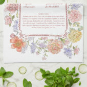 Mom’s Recipe Kitchen Floral Towel Keepsake キッチンタオル (折り畳み)