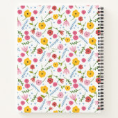 Mom’s Recipes Floral Personalized Recipe Notebook ノートブック (裏面)