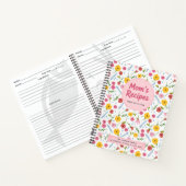 Mom’s Recipes Floral Personalized Recipe Notebook ノートブック (内部)