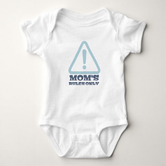 Mom’s Rules Only – Sassy New Mom Baby Apparel ベビーボディスーツ (正面)