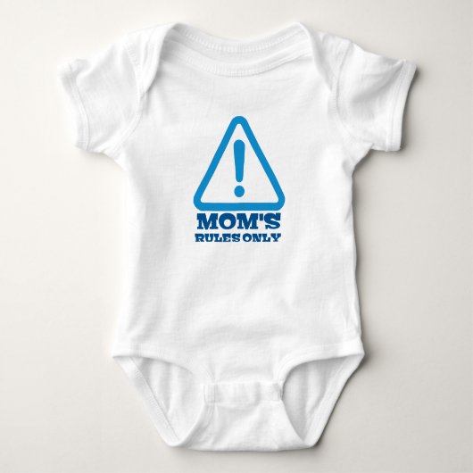 Mom’s Rules Only – Sassy New Mom Baby Apparel ベビーボディスーツ (正面)