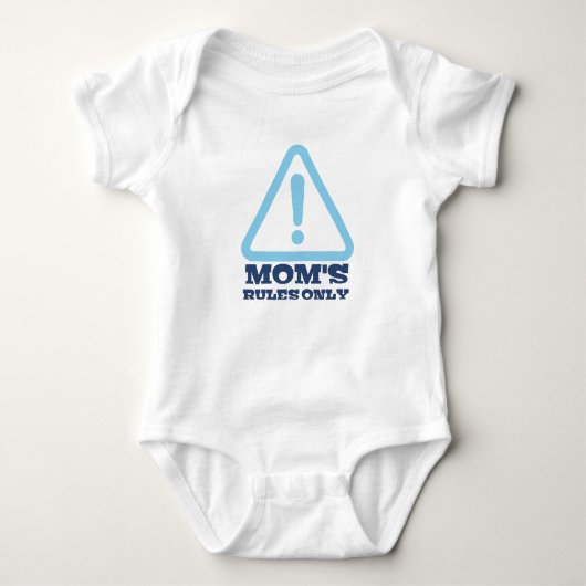 Mom’s Rules Only – Sassy New Mom Baby Apparel ベビーボディスーツ (正面)