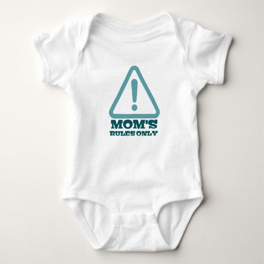 Mom’s Rules Only – Sassy New Mom Baby Apparel ベビーボディスーツ (正面)