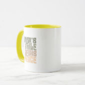 Mom’s Smile Means Peace – Green & Maron Mug マグカップ (正面左)