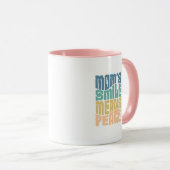 Mom’s Smile Means Peace – Green & Orange Mug マグカップ (正面右)