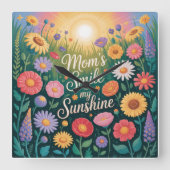 Mom’s Smile = My Sunshine スクエア壁時計 (正面)