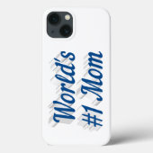 Mom sea blue text iPhone case Case-Mate iPhoneケース (裏面)