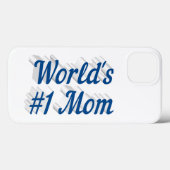 Mom sea blue text iPhone case Case-Mate iPhoneケース (裏面 (横))