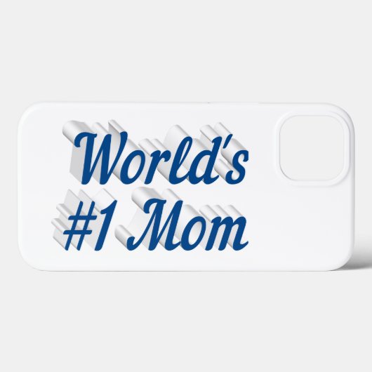 Mom sea blue text iPhone case Case-Mate iPhoneケース (裏面 (横))