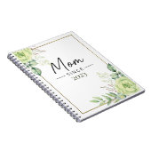 Mom Since オリジナル 年 フローラル 手書き ノートブック (右側)