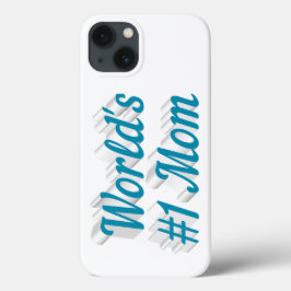 Mom sky blue text  iPhone case iPhone 13ケース