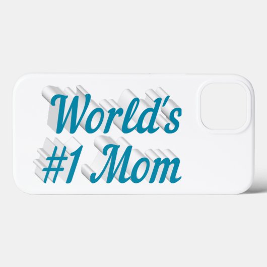 Mom sky blue text  iPhone case Case-Mate iPhoneケース (裏面 (横))
