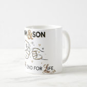 Mom & Son Best Friend for Life Fist Bump Mug コーヒーマグカップ (正面右)