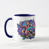 Mom & Son: Neon Drive Personalized Mug マグカップ (左)