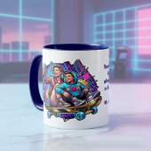 Mom & Son: Neon Drive Personalized Mug マグカップ