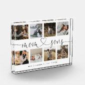 Mom & Sonsハートスクリプト |フォトグリッドのコラージュ フォトブロック (左)