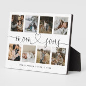 Mom & Sonsハートスクリプト |フォトグリッドのコラージュ フォトプラーク (側面)