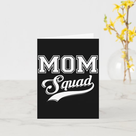 Mom squad funny mother  カード (黄色い花)