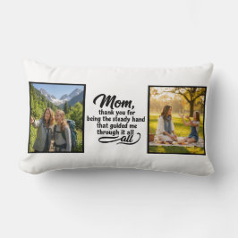 Mom Steady Hand Guided Me Brush Script 2 Photo ランバークッション