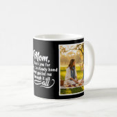 Mom Steady Hand Guided Me Script 2 Photo Black コーヒーマグカップ (正面右)