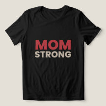 Mom Strong がん啓発Tシャツ - 励ましのメッセージ