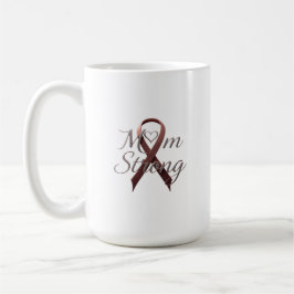 Mom Strong Cancer Awareness Mug – Inspirational Gi コーヒーマグカップ