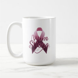 Mom Strong Cancer Awareness Mug – Inspirational Gi コーヒーマグカップ