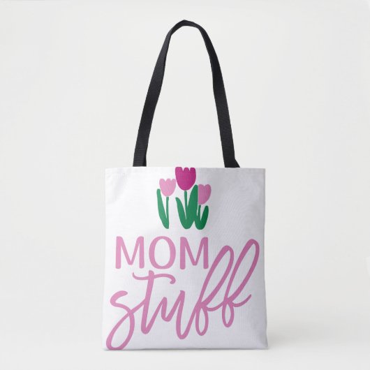 mom stuff Personalized Girl Tote Bag トートバッグ (正面)