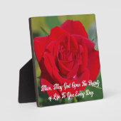 Mom Tabletop Plake with Easelのバラ フォトプラーク (正面)