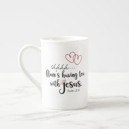 MOM TEA WITH JESUS Christian Quiet Time ボーンチャイナマグカップ