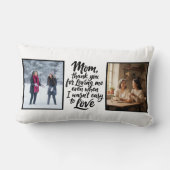 Mom Thanks For Loving Me Brush Script 2 Photo ランバークッション (裏面)