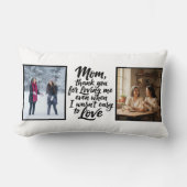 Mom Thanks For Loving Me Brush Script 2 Photo ランバークッション (正面)
