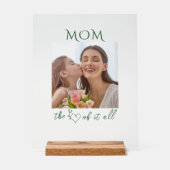 Mom the Heart of it All Mother's Day Acrylic アクリルサイン (正面)