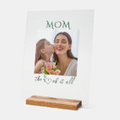 Mom the Heart of it All Mother's Day Acrylic アクリルサイン (傾斜)