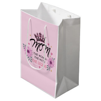 Mom The Legend Mother's Day Gift ミディアムペーパーバッグ
