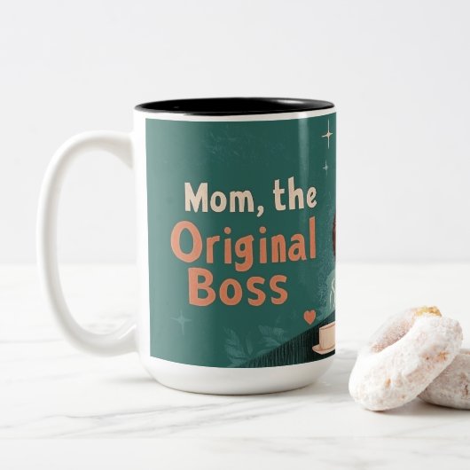 Mom, the original Boss ツートーンマグカップ (ドーナツ)