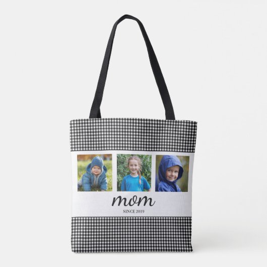 Mom Three Photo Tote Bag トートバッグ (裏面)